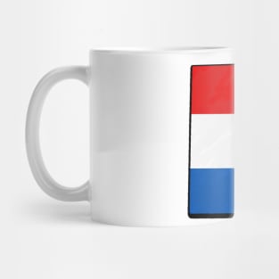 Red, White, and Blue Utah Outline Mug